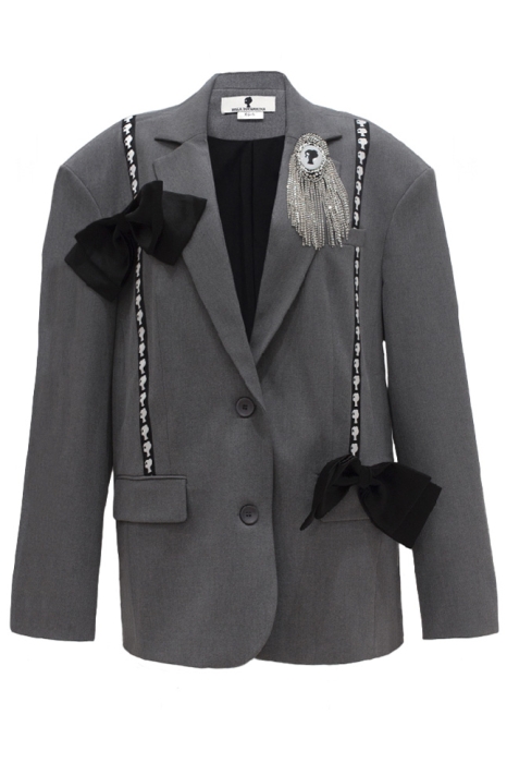 Пиджак - жакет "Адажио" серый, костюмка