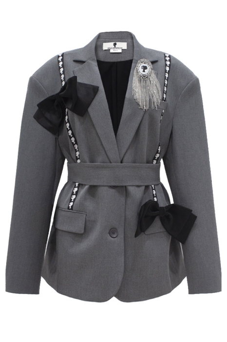Пиджак - жакет "Адажио" серый, костюмка