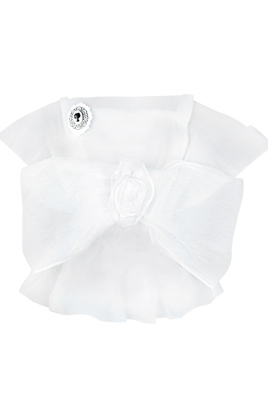 Топ-корсет "Дэй" белый, крупный воздушный бант 