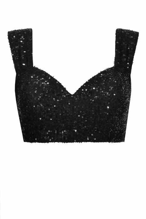 Костюм "Розмари" черный, пайетки + чокер роза