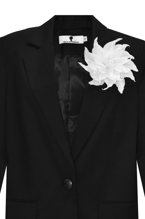 Костюм "Вильям" черный, с брошью "лилия"