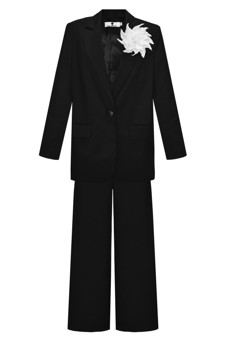 Костюм "Вильям" черный, с брошью "лилия"