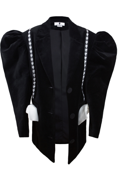 Пиджак - жакет "Дениэлс" черный, бархат