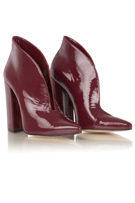 Ботильоны "Нелли" лак бордовые