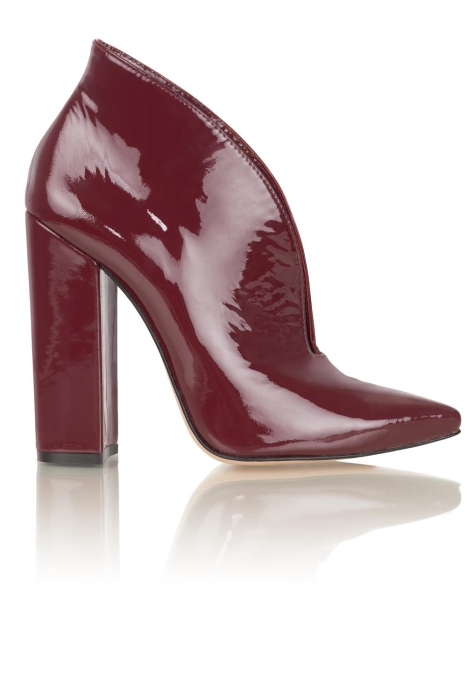 Ботильоны "Нелли" лак бордовые