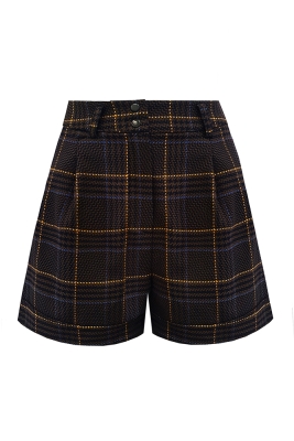 Шорты "Микки" шоколадные, в клетку