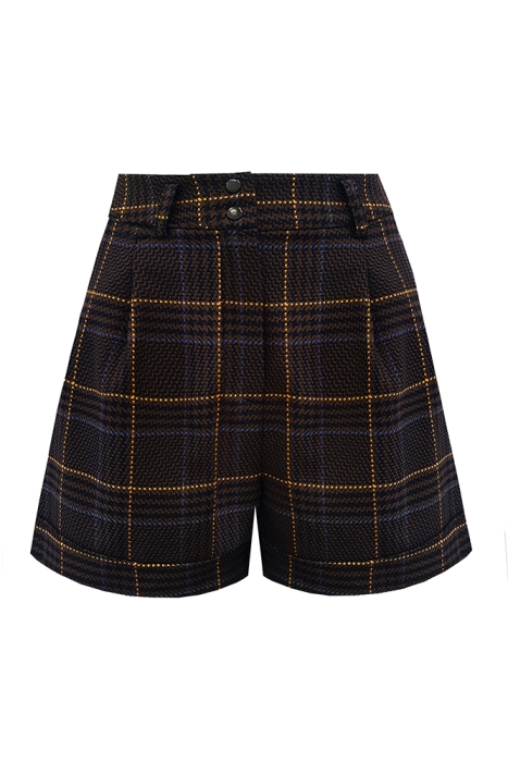 Шорты "Микки" шоколадные, в клетку