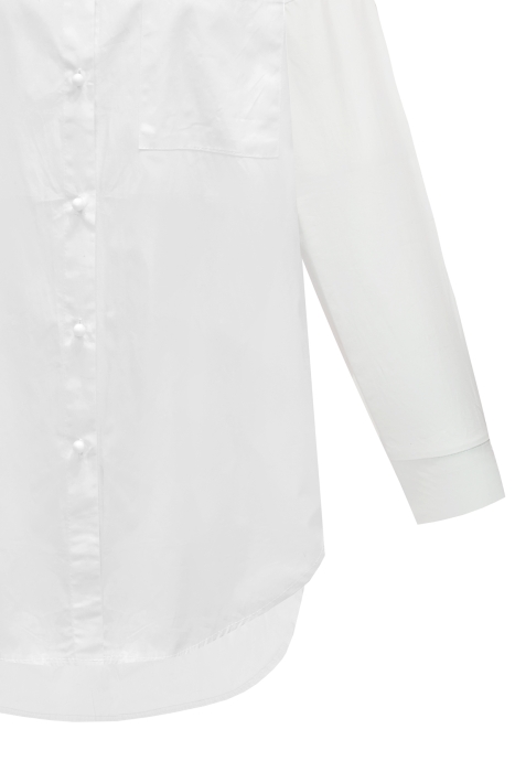 Рубашка - туника, блуза "Лэрри" белая, удлиненная