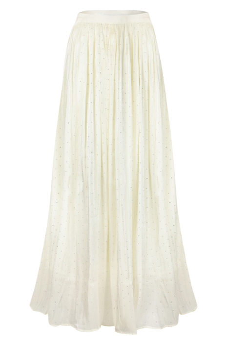 Юбка "Каприс" шампань, органза, со стразами, миди