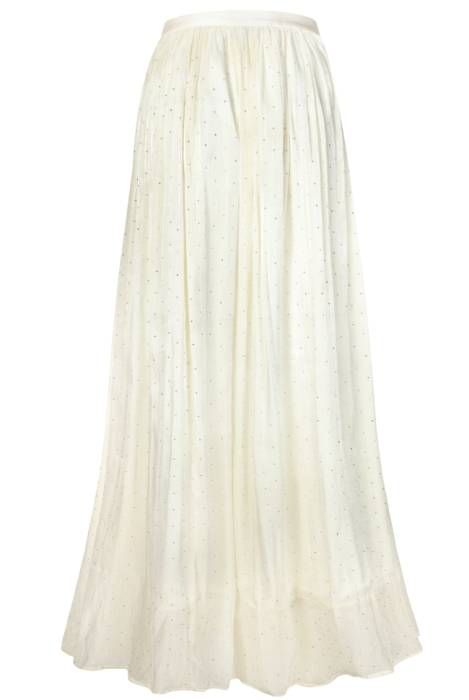 Юбка "Каприс" шампань, органза, со стразами, миди