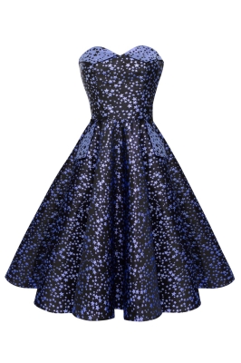 Платье "Фрейя" фиолетовое, жаккард звезды 