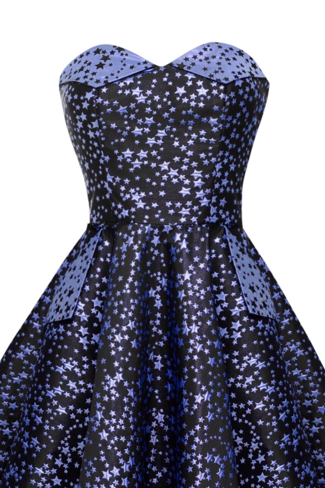 Платье "Фрейя" фиолетовое, жаккард звезды 