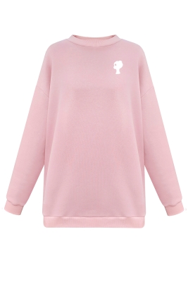 Свитшот "Ренард" пудровый, удлиненный