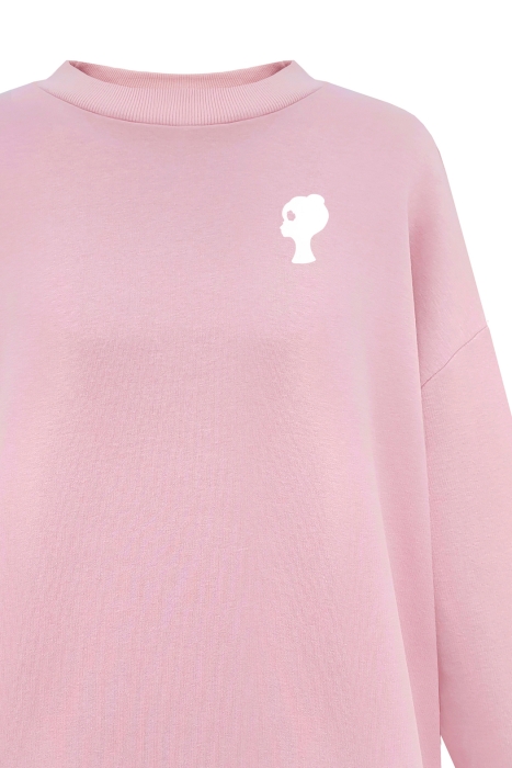 Свитшот "Ренард" пудровый, удлиненный