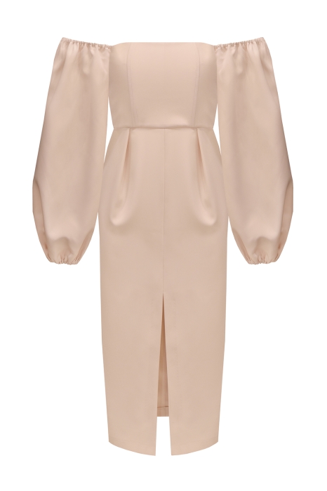 Платье "Милана" нюдовое, миди