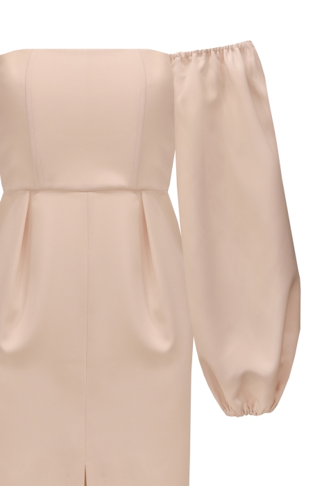 Платье "Милана" нюдовое, миди