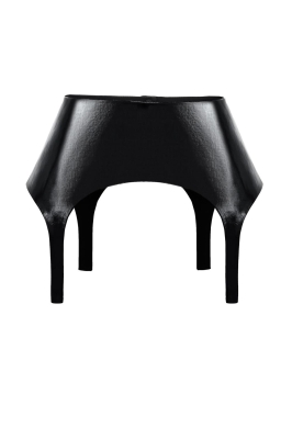 Пояс-корсет "Уэсли" черный лак, эко-кожа