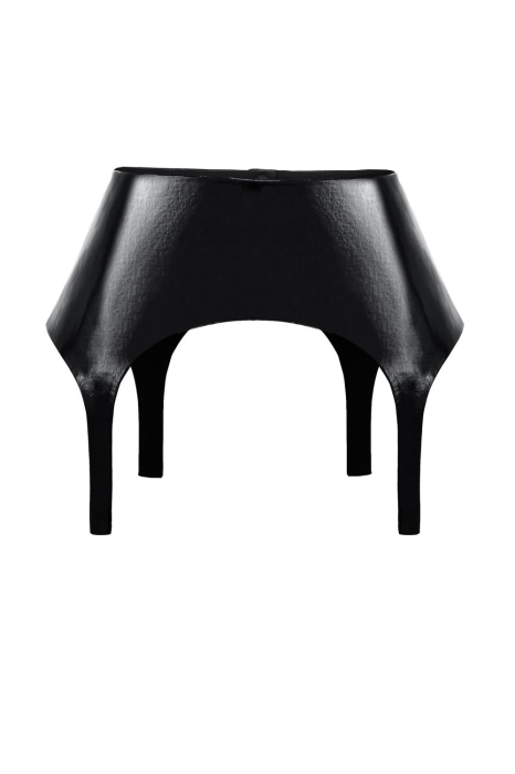 Пояс-корсет "Уэсли" черный лак, эко-кожа