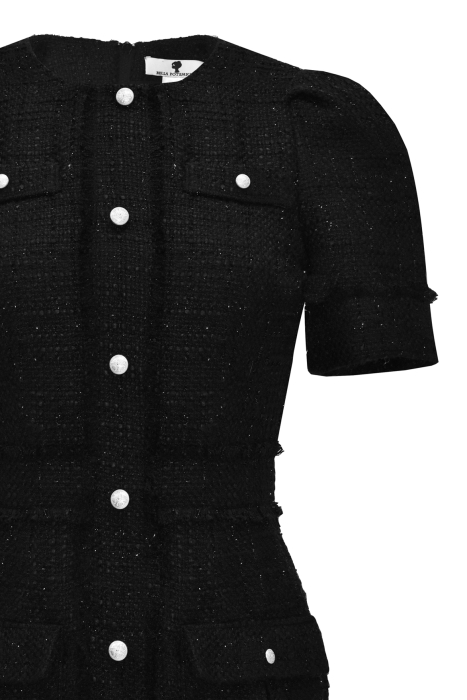Платье "Бетти" черное, с люрексом, твид
