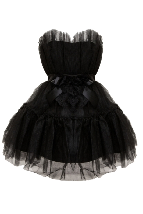 Платье "Аверилл" черное, фатин, мини