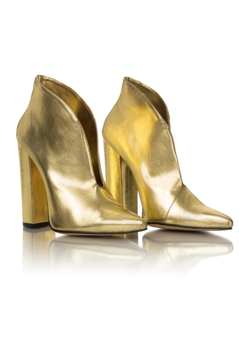 Ботильоны "Нелли" кожа золотистые