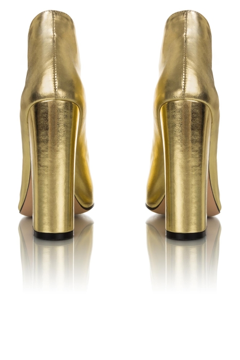 Ботильоны "Нелли" кожа золотистые
