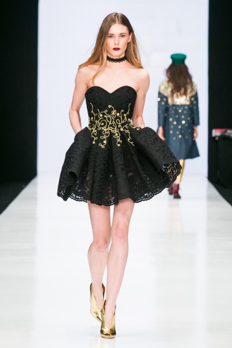 Ботильоны "Нелли" кожа золотистые