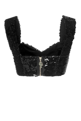 Топ "Эмбер" черный, пайетки 