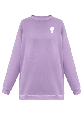 Свитшот "Ренард" лавандовый, удлиненный