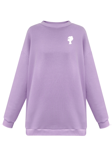 Свитшот "Ренард" лавандовый, удлиненный