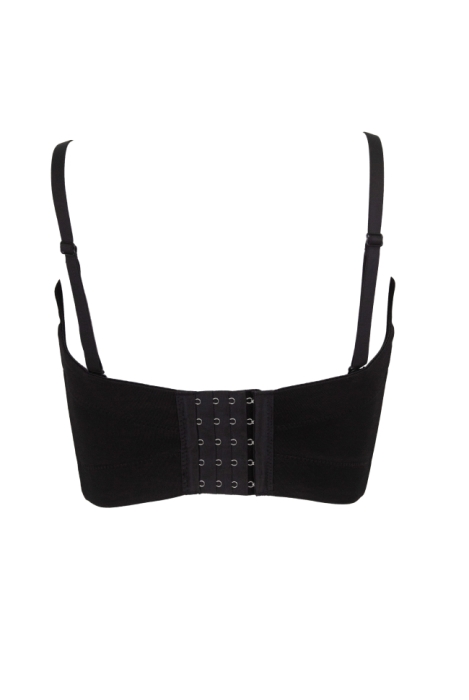 Топ - корсет "Бенита" черный атлас (шелк)