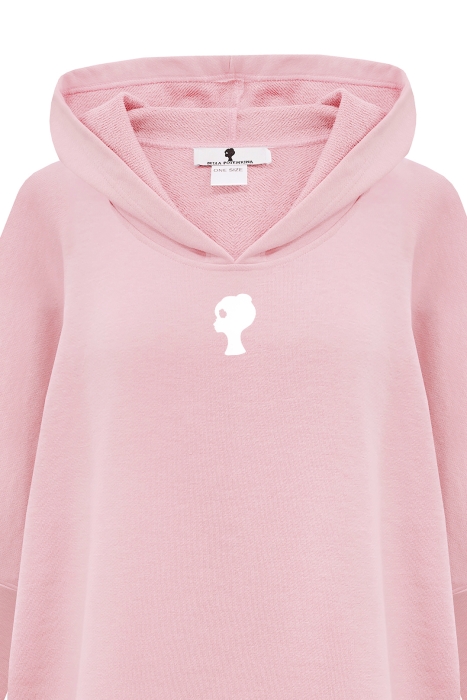 Худи "Эдисон" пудровое, удлиненное