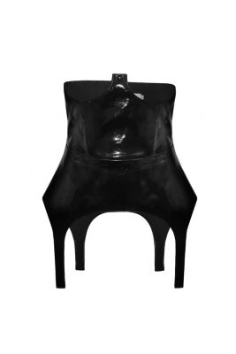 Пояс-корсет "Эвет" черный, эко-кожа, лак