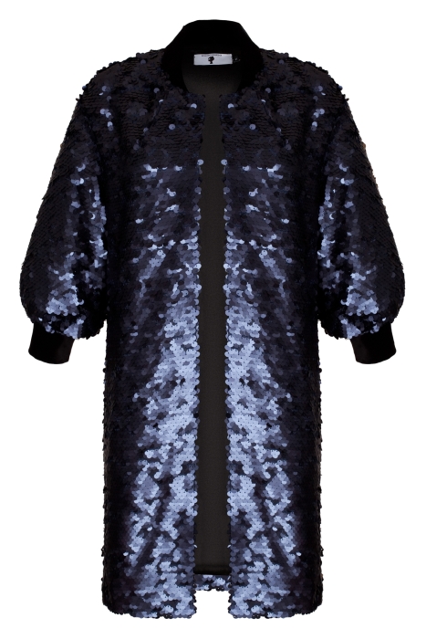 Кафтан "Рубен" синий, пайетки