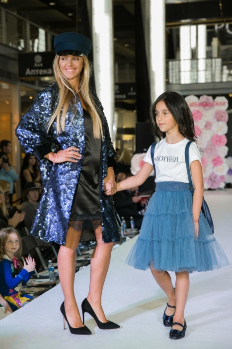 Кафтан "Рубен" синий, пайетки