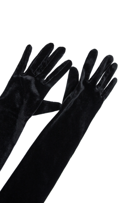 Перчатки "Бархат" черные, длинные