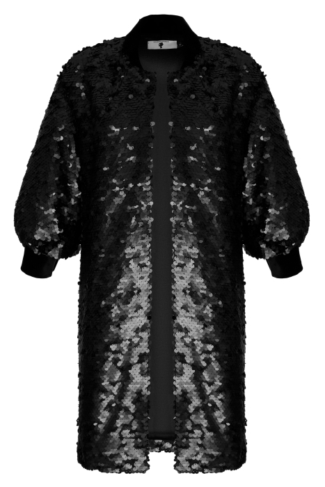 Кафтан "Рубен" черное, пайетки