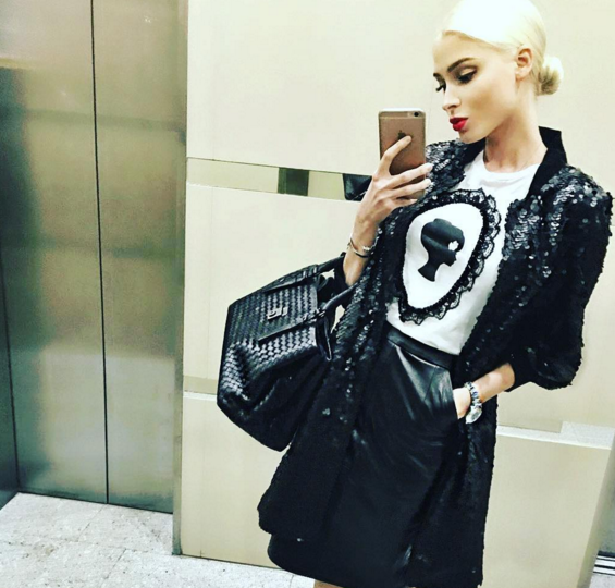 Кафтан "Рубен" черное, пайетки