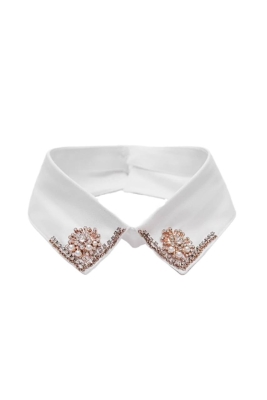  Воротник белый с вышивкой из камней