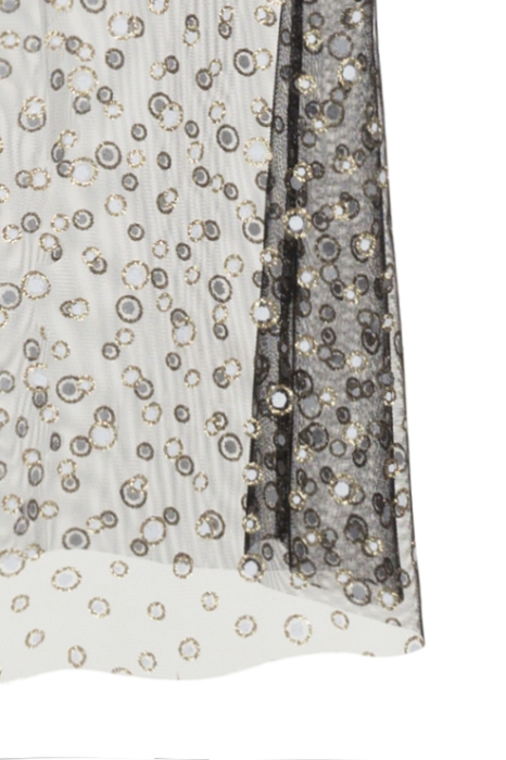 Платье "София" черное, белый горох, золотой глиттер