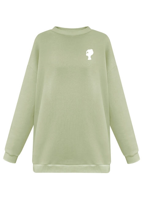 Свитшот "Ренард" оливковый, удлиненный