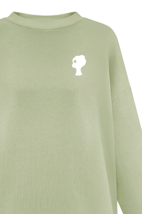 Свитшот "Ренард" оливковый, удлиненный