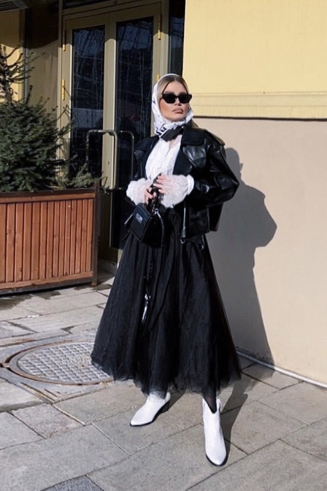 Куртка - пиджак - косуха "Леа" черная, эко-кожа