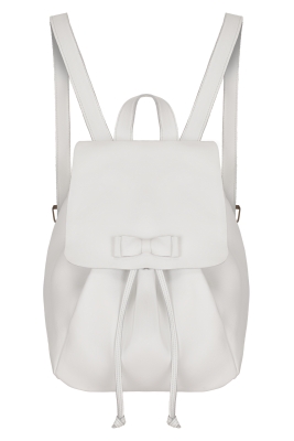 Рюкзак белый кожа