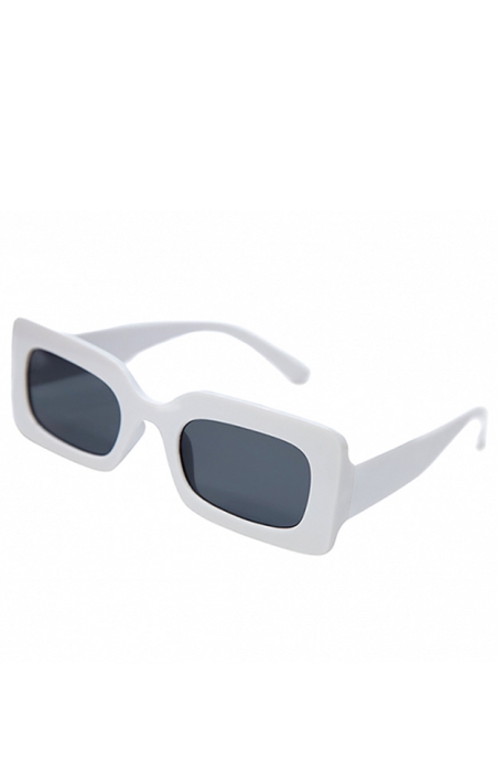 Очки "Барби" белые, солнцезащитные + чехол эко-кожа