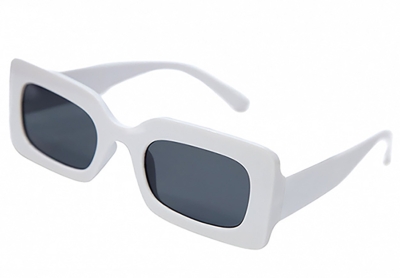 Очки "Барби" белые, солнцезащитные + чехол эко-кожа