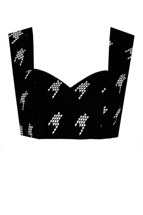 Топ "Эмбер"черно-белый принт