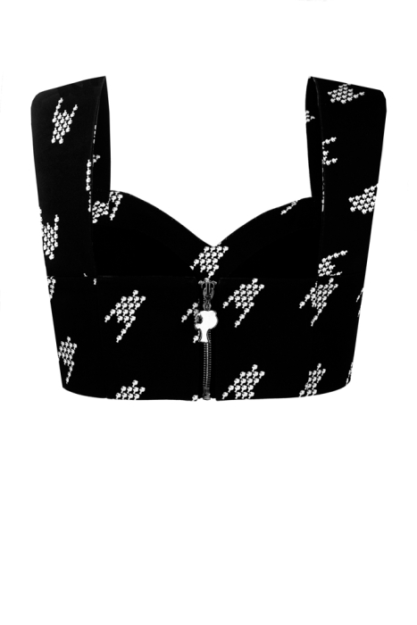 Топ "Эмбер"черно-белый принт