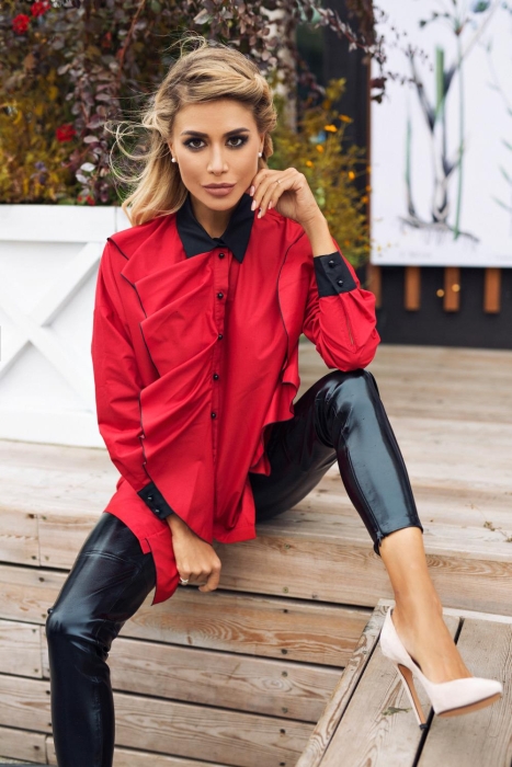 Лосины "Резэ" черные, лак