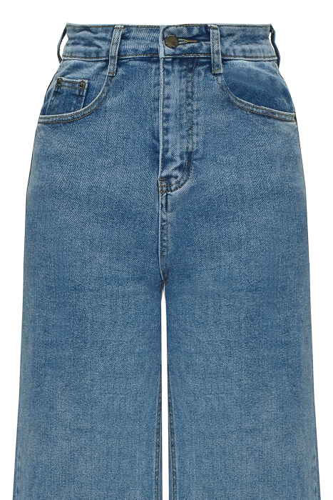 Джинсы 'Амстердам" голубые, стиль "трубы", стрейч, высокая талия